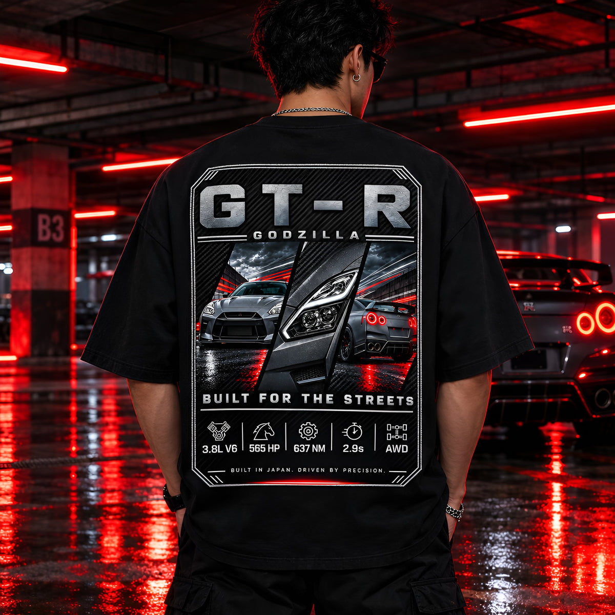 GTR Godzilla Oversized Tee — FLUXXYAERO™