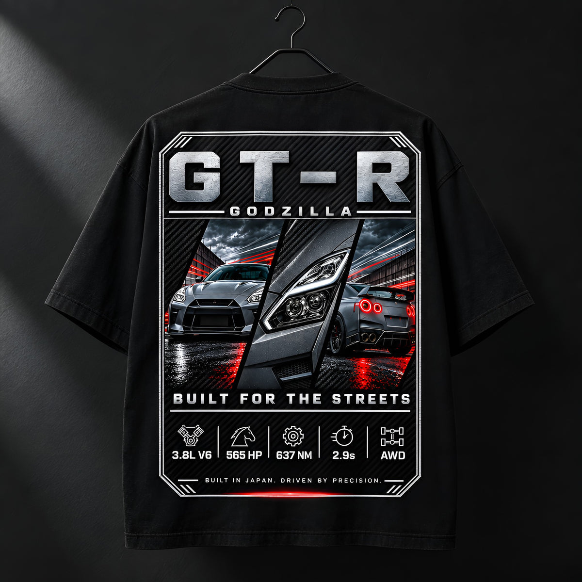 GTR Godzilla Oversized Tee — FLUXXYAERO™